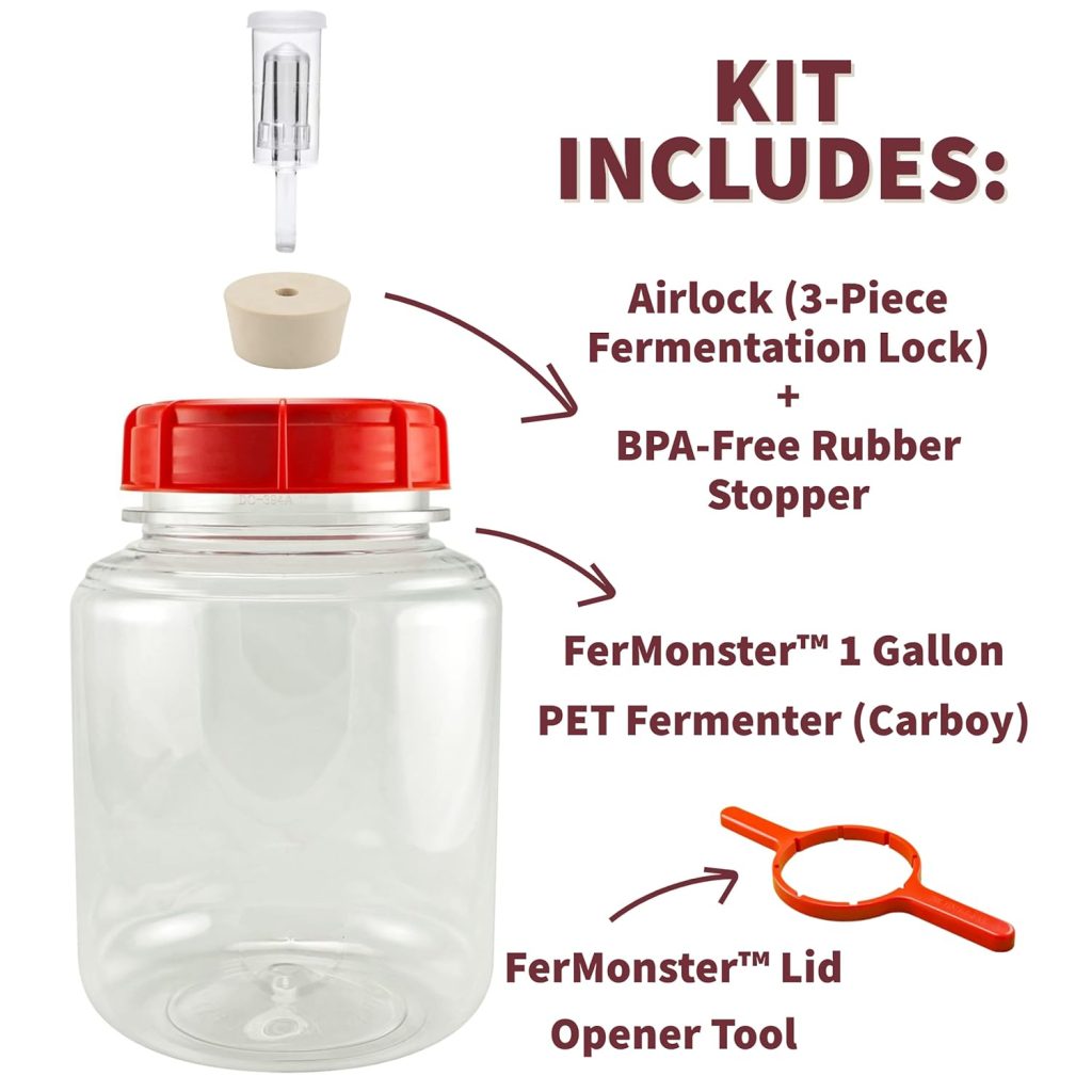 Mead Making Kit - Make Mead Kombucha Hard Cider Wine at Home - Craft Beer Brewing Kit - Includes Essential Equipment And Ingredients - MADE IN CANADA Mead Making Kit - Make Mead Kombucha Hard Cider Wine at Home - Craft Beer Brewing Kit - Includes Essential Equipment And Ingredients - MADE IN CANADA