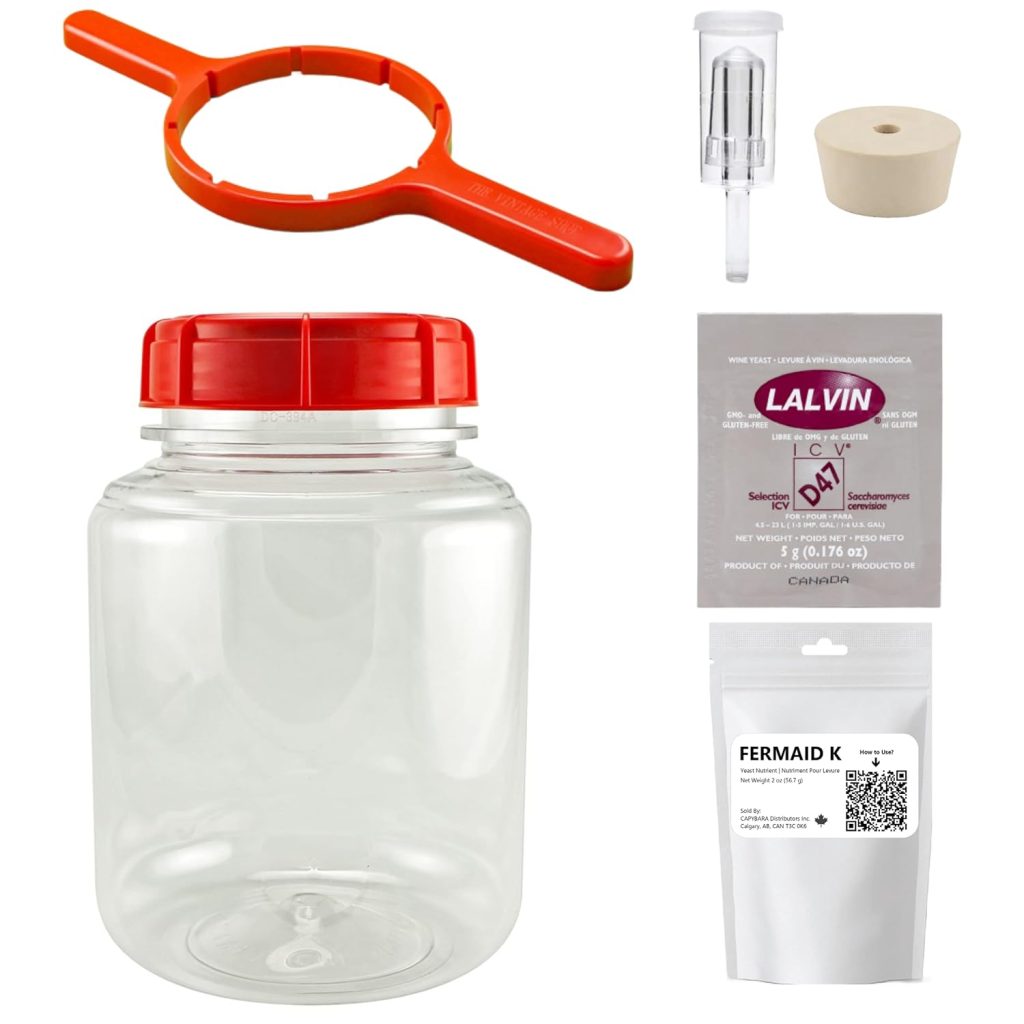 Mead Making Kit - Make Mead Kombucha Hard Cider Wine at Home - Craft Beer Brewing Kit - Includes Essential Equipment And Ingredients - MADE IN CANADA Mead Making Kit - Make Mead Kombucha Hard Cider Wine at Home - Craft Beer Brewing Kit - Includes Essential Equipment And Ingredients - MADE IN CANADA